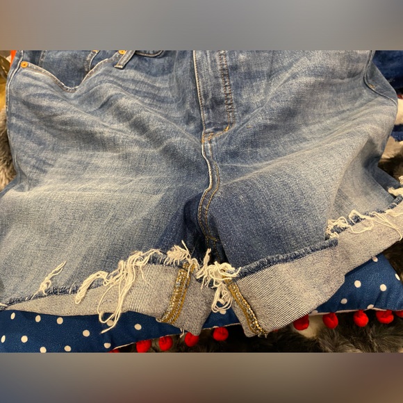 NWT MADEWELL DENIM HI-RISE CUTOFF DENIM SHORTS, JEAN SHORTS- SIZE 37, 14, 16 - Picture 5 of 16